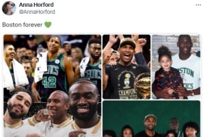 霍福德签约勇士！其妹妹安娜晒哥哥与绿军队友合照：永恒的波士顿