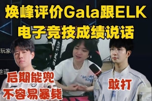 焕峰：GALA对线还行 后期能兜不容易暴毙！ELK很敢打！