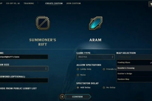 LOL测试服：下版本自定义可以选择大乱斗地图！