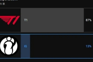 LOL官方发布预测投票：87%的投票者认为T1将击败IG