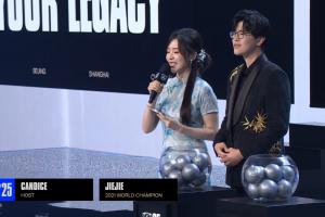 S15瑞士轮第二轮抽签仪式嘉宾：S11全球总决赛冠军打野选手Jiejie