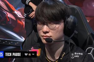 吓哭了！T1vsGEN比赛还没开就进入暂停，Faker已经闭眼开始冥想