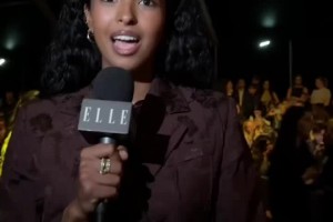 科比大女儿参加米兰时装周活动 采访时说话耸肩简直太像科比~